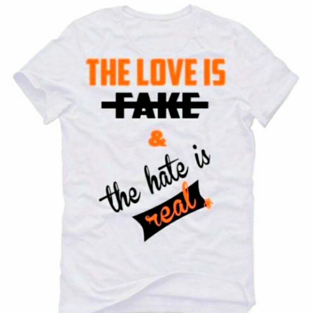 THE LOVE IS FAKE TEE BY: UNDEFEATED ENERGY